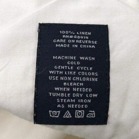 Phat Farm Mens Pants Size 34 White Straight Trousers 100% Linen Blend Casual - Picture 9 of 15